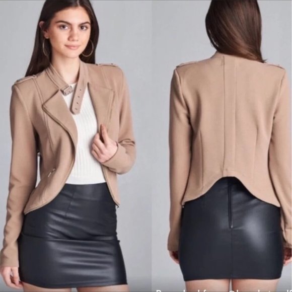 Fashion Faux Motorcycle Jacket! NWOT! - Picture 12 of 12